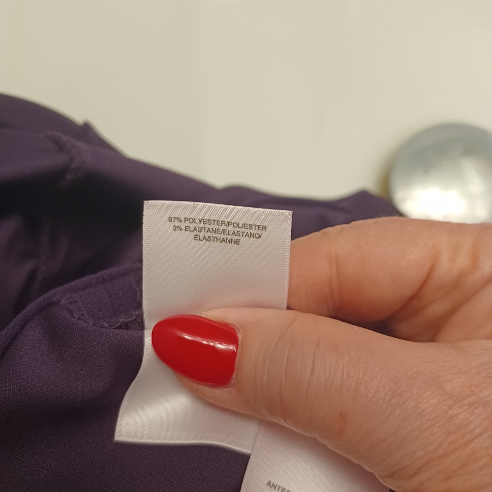 BLACK LABEL by EVAN- PICONE Plum Purple Classic Sleeveless Dress Size 16 - Picture 13 of 13